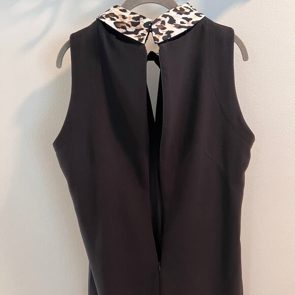 NWT White House Black Market Removable Leopard Collar Dress Size 14 - Picture 4 of 10